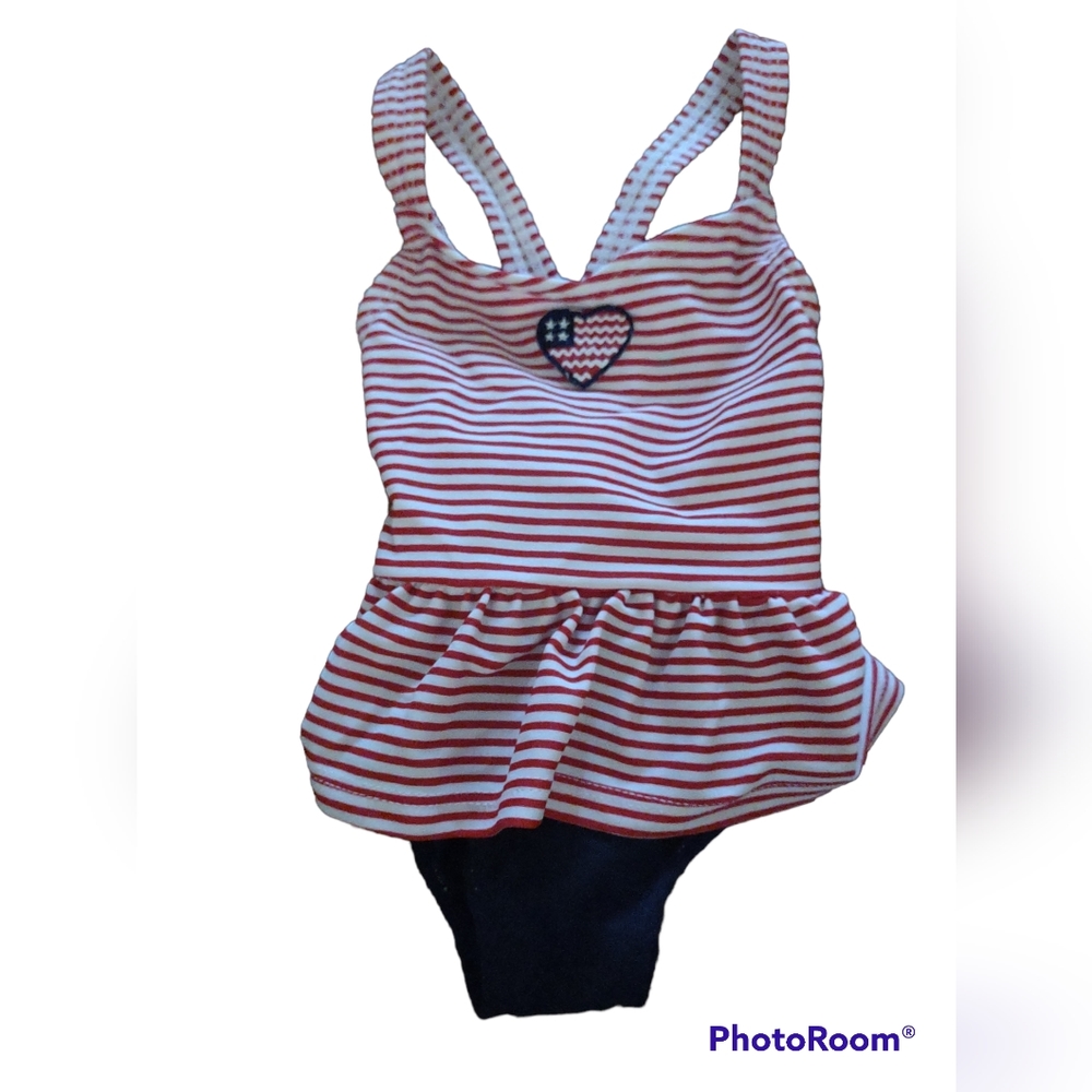 Koala Kids Red White and Blue Bathing Suit Size 6/9‎ Months Beach Vacation